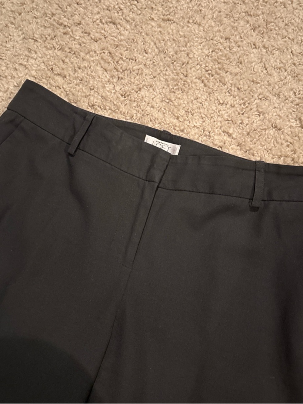 Ann Taylor Loft Petites Women’s Black Wide Leg Formal Dress Pants Size 10P - Picture 2 of 7